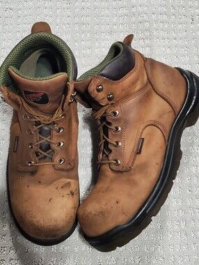 Red Wing King Toe Waterproof Work Boots Brown Leather Steel Toeen Size 11.5 D